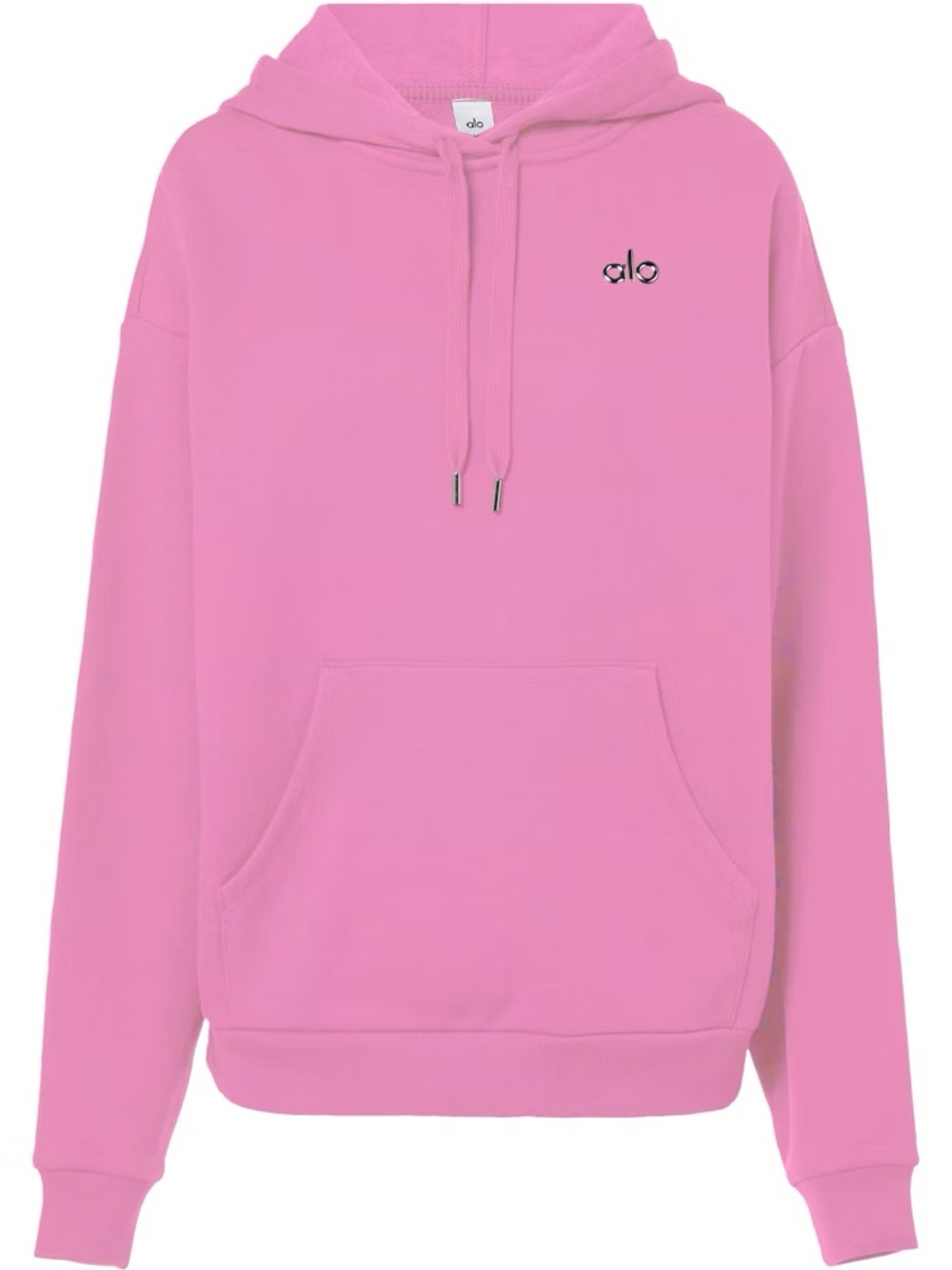 ALO Yoga Pink Pullover Hoodie with Drawstring